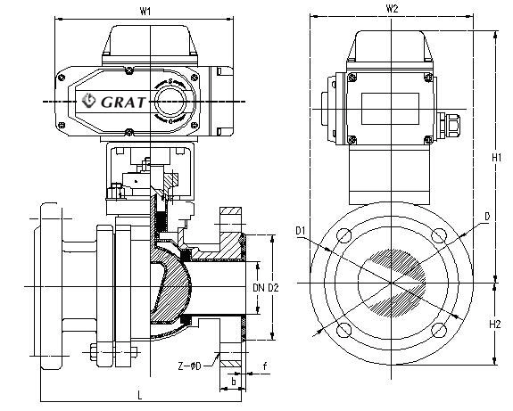 Dn15 Fluorkugelventil mit elektrischem Aktor 0
