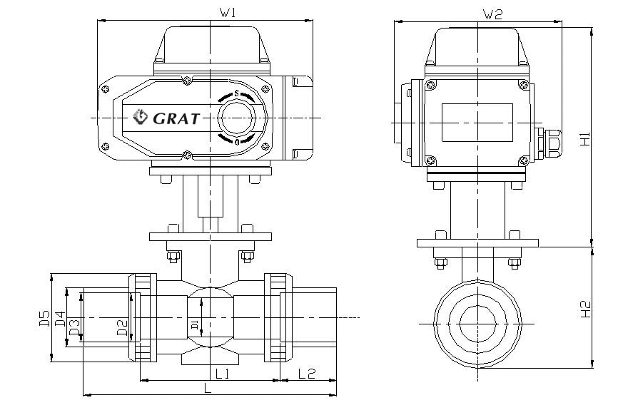 DC24V DN100 Pn10 UPVC elektrisches Kugelventil mit automatischem Schließen 1