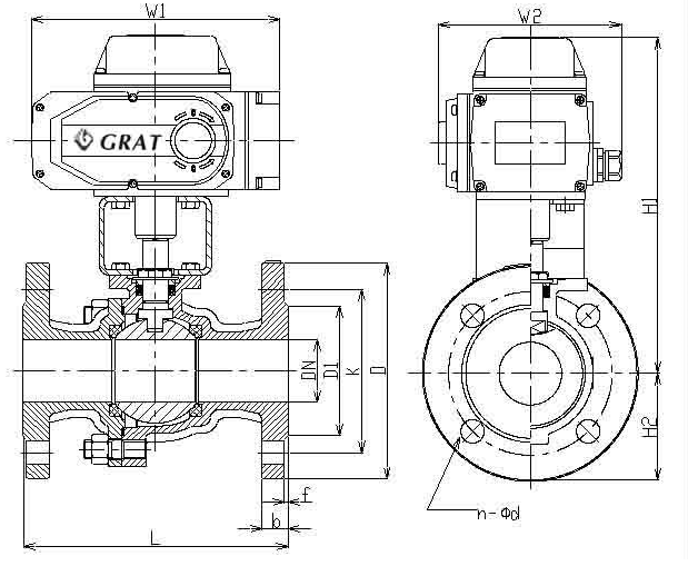 Kohlenstoffstahl ANSI600lb Flanschverbindung Automatisches Kugelventil 1