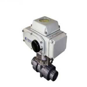 DN50 UPVC elektrisches Kugelventil AC220V elektrisch angetriebenes Motorventil