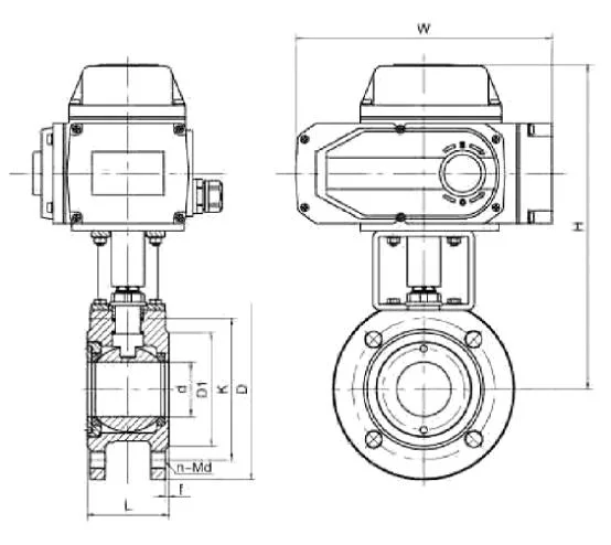 SS Schnellöffner elektrischer Aktor Flanschanschluss IP67 elektrischer Kugelventil-Aktor 1