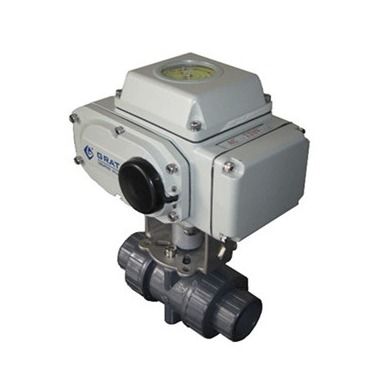 IP67 DC24V Dn50 Elektro-CPVC-Kugelventil mit eingeschaltetem Rückkopplungssignal