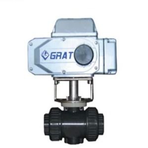 IP67 DN40 Motorisiertes PVC-Kugelventil Normaltemperatur mit elektrischem Aktor