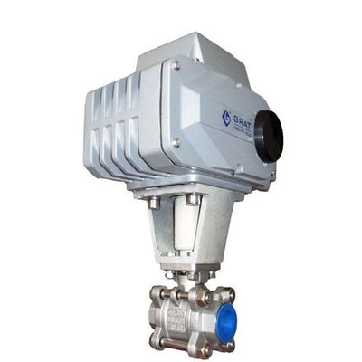 DC24V 3PC Edelstahl-Dreh-Typ Elektrische Aktoren-Bewältigungskugelventil