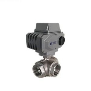 3-Wege-Multi-Control-Kugelventil aus Edelstahl mit elektrisch-motorisiertem Aktor